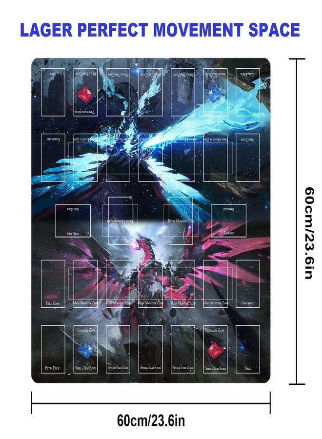 sabermaster Card Rubber Mat - 2 Player, Square playmat for Gamer 60x60cm/23.6x23.6inch - Image 2